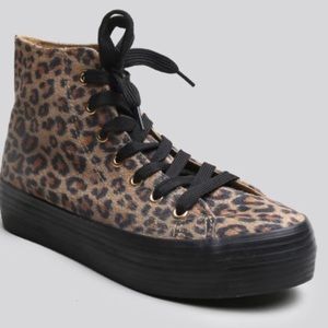 Leopard platform sneakers
